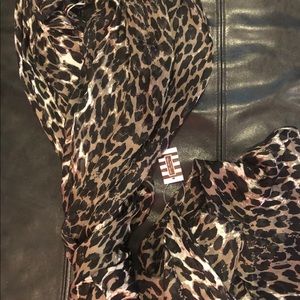 Henri bendel leopard chiffon scarf!!